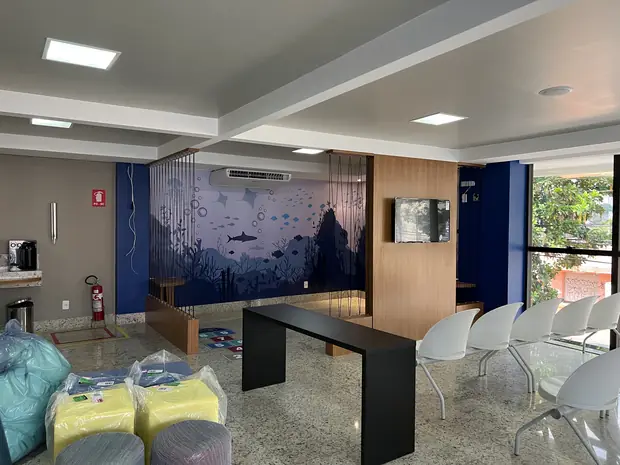 Ambiente pediátrico — obra executada pela Soleeng